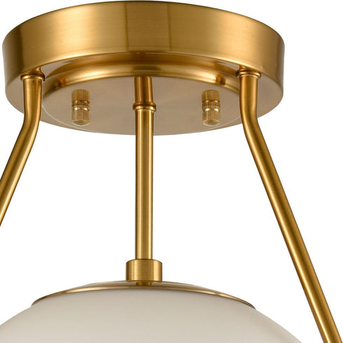 Mid Century Modern Globe Semi Flush Mount Ceiling Light Fixture